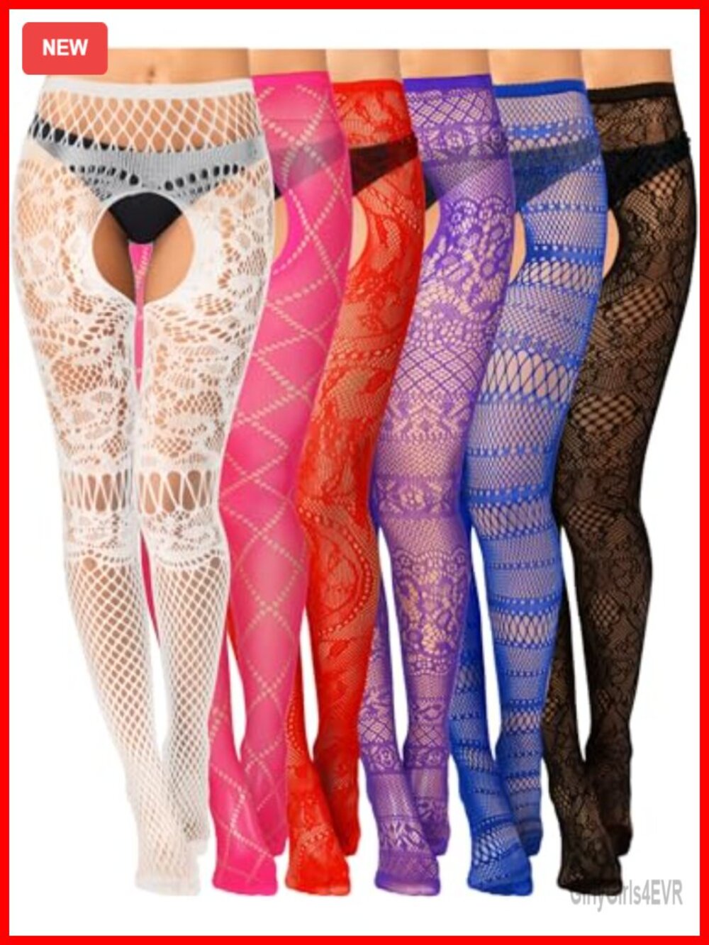Fishnet Thigh High Stockings Suspender Pantyhose Tights 6 Pairs